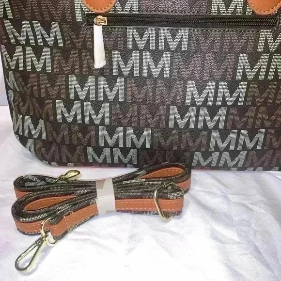 Mia K Farrow  Tote Handbag  Faux Leather Top Handle Shoulder Strap - Picture 4 of 13